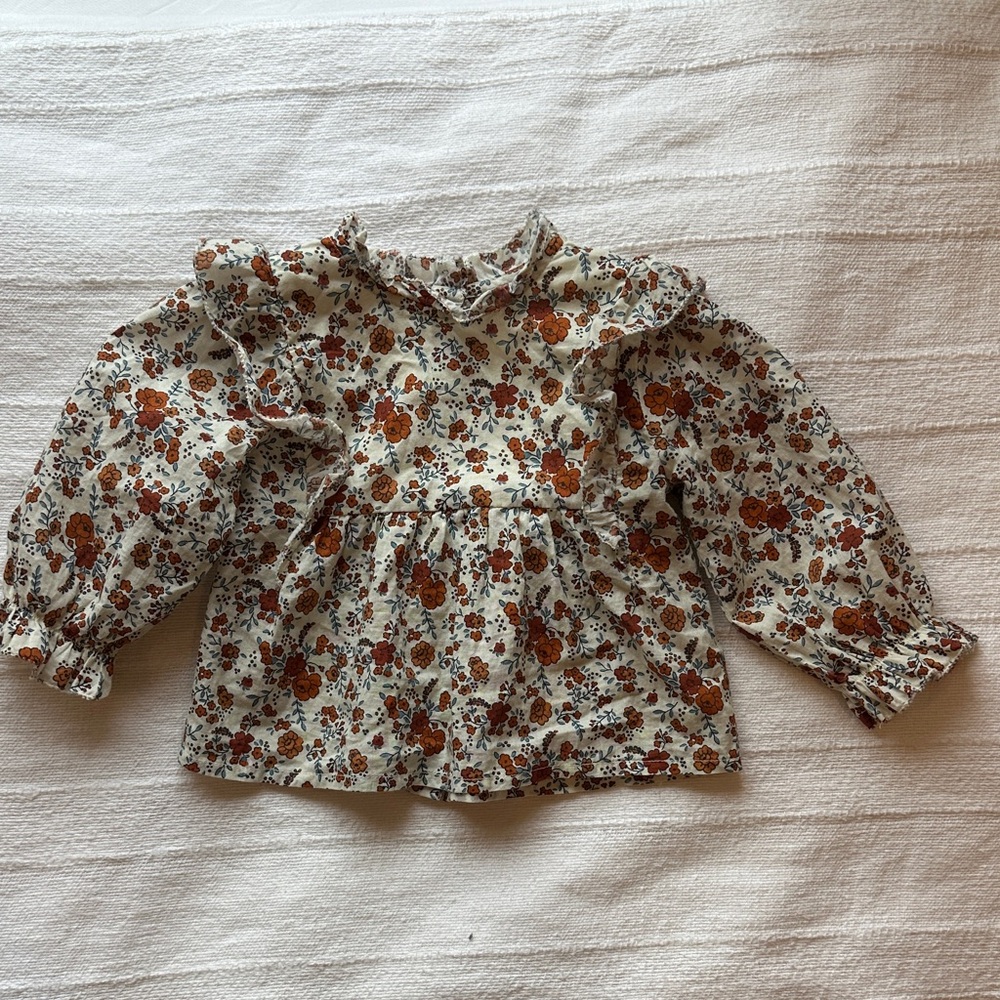 Floral Ruffle Blouse